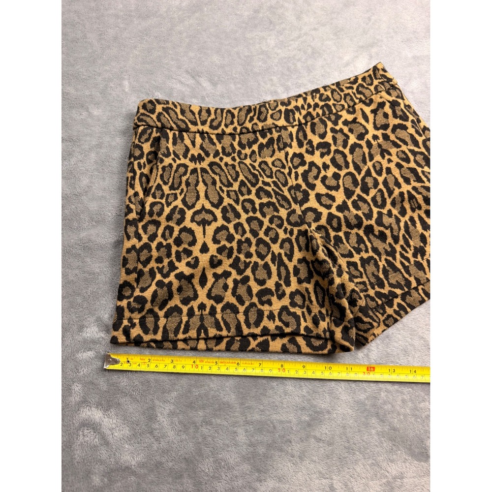 Cheetah Animal Print High Waisted Knit Shorts 00s Mob Wife Festival S - Picture 6 of 7